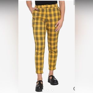 Hot Topic Yellow Plaid Pants